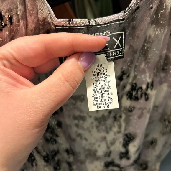 NEW Alex Evenings Icy Orchids Sleeveless Dress Blouse Size 2X - Picture 5 of 6